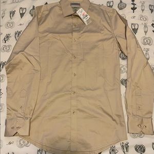 Brand New Men’s Beige Dress Shirt